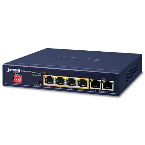   Switch   Switch desktop 6 ports Giga dont 4 PoE at 55W GSD-604HP