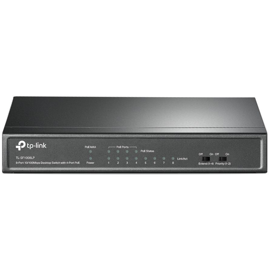   Switch   Switch 8 ports 100Mbits dont 4 PoE 41W TL-SF1008LP