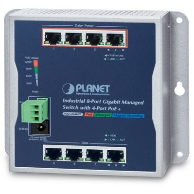   Switch   Switch mural 8 Giga dont 4 PoE at IP30 -40/+75 WGS-804HPT