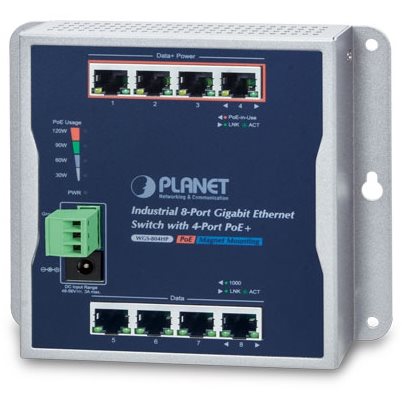   Switch   Switch mural 8 Giga dont 4 PoE at IP30 -10/+60 WGS-804HP
